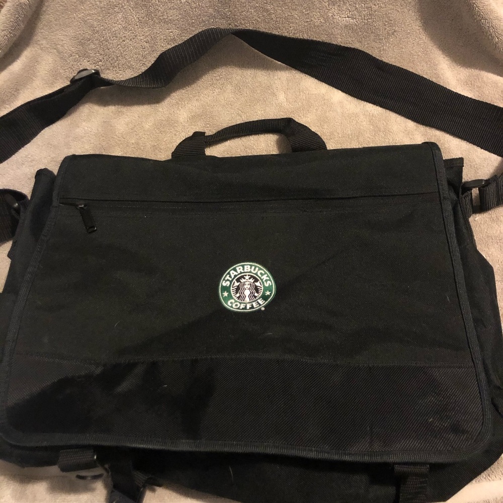 starbucks computer shoulder bag
